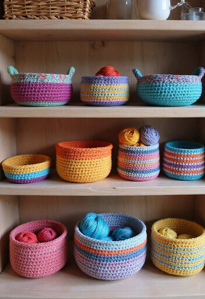 Complete Guide to Easy Tapestry Crochet Patterns Featuring 23 Creative Visual Inspirations - 6. Decorative Baskets