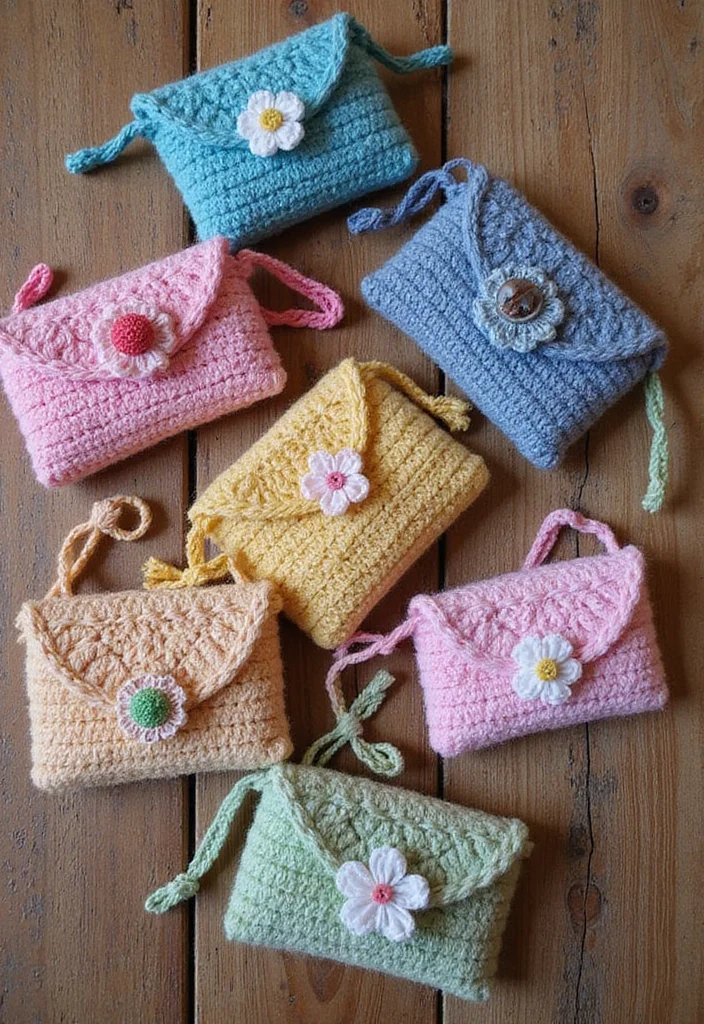 Complete Guide to Easy Tapestry Crochet Patterns Featuring 23 Creative Visual Inspirations - 8. Charming Pouches