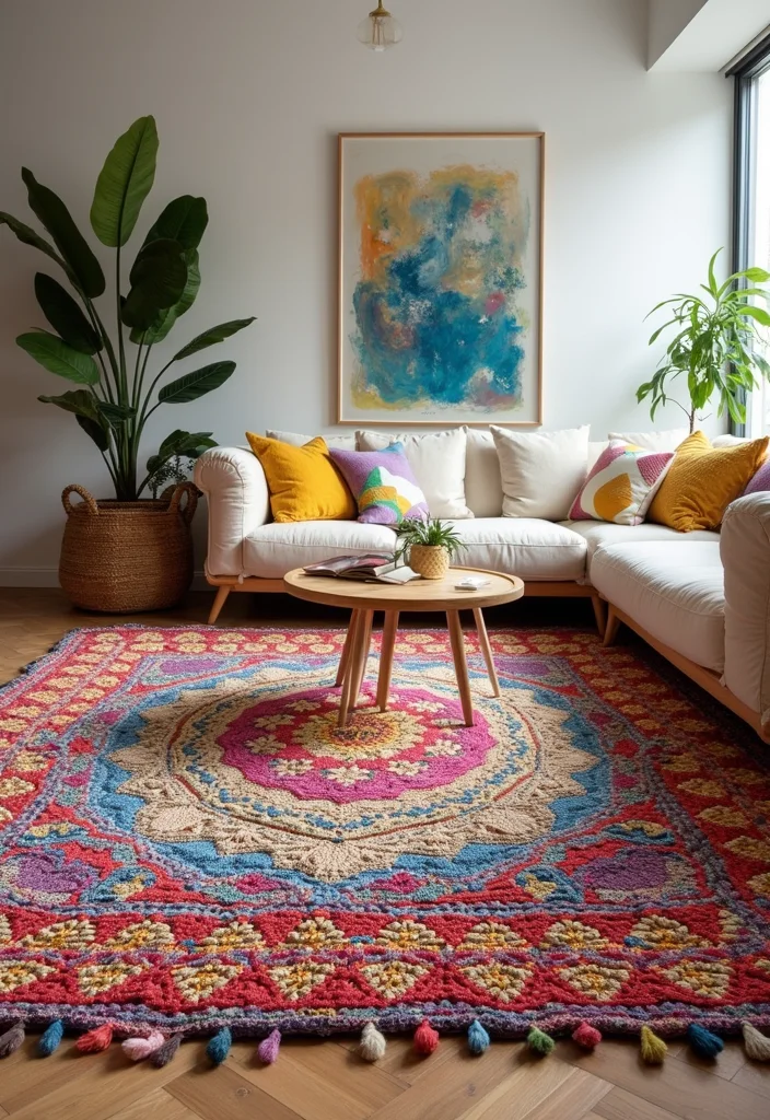 Complete Guide to Easy Tapestry Crochet Patterns Featuring 23 Creative Visual Inspirations - 9. Tapestry Crochet Rugs