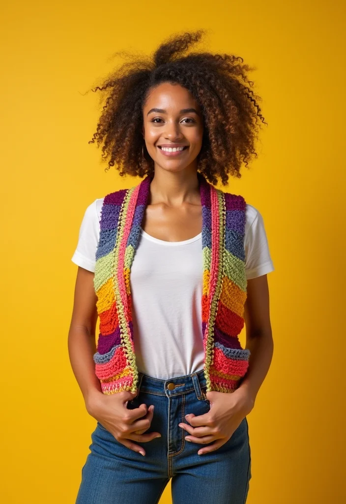Comprehensive Guide to Crochet Vest Pattern Free Featuring 20 Stylish Craft Inspirations - 13. Color Block Vest