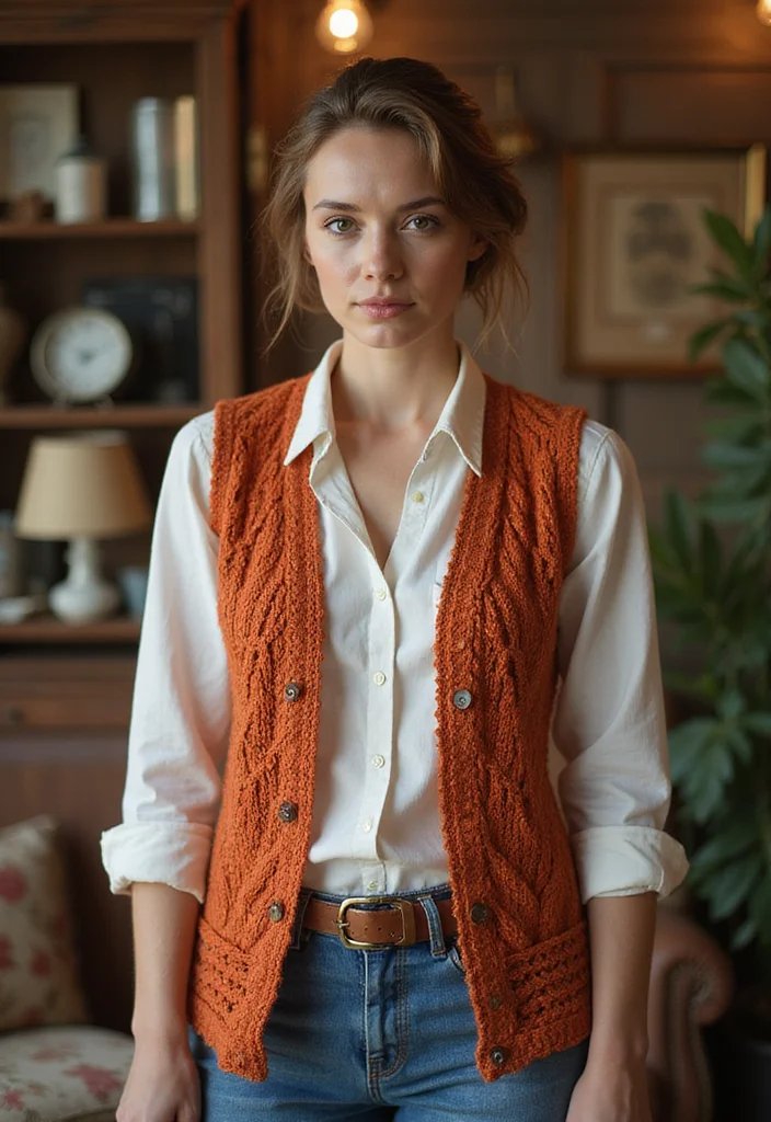 Comprehensive Guide to Crochet Vest Pattern Free Featuring 20 Stylish Craft Inspirations - 5. Vintage-Inspired Vest