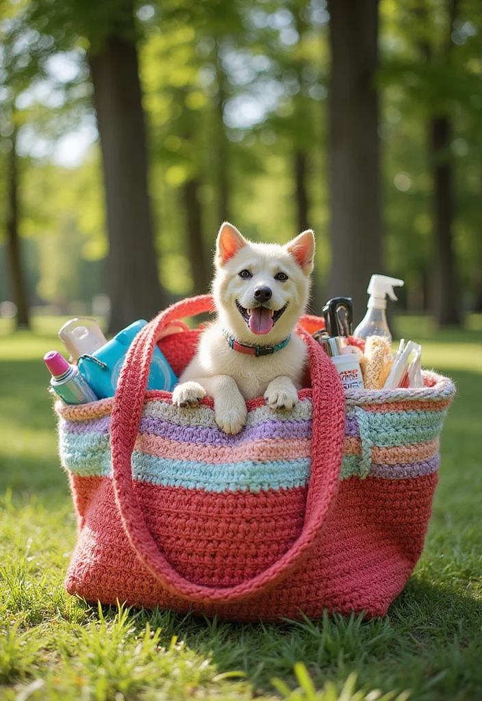 Essential Guide to Cat Crochet Patterns: 25 Cute Visual Inspirations - 15. Stylish Cat Totes