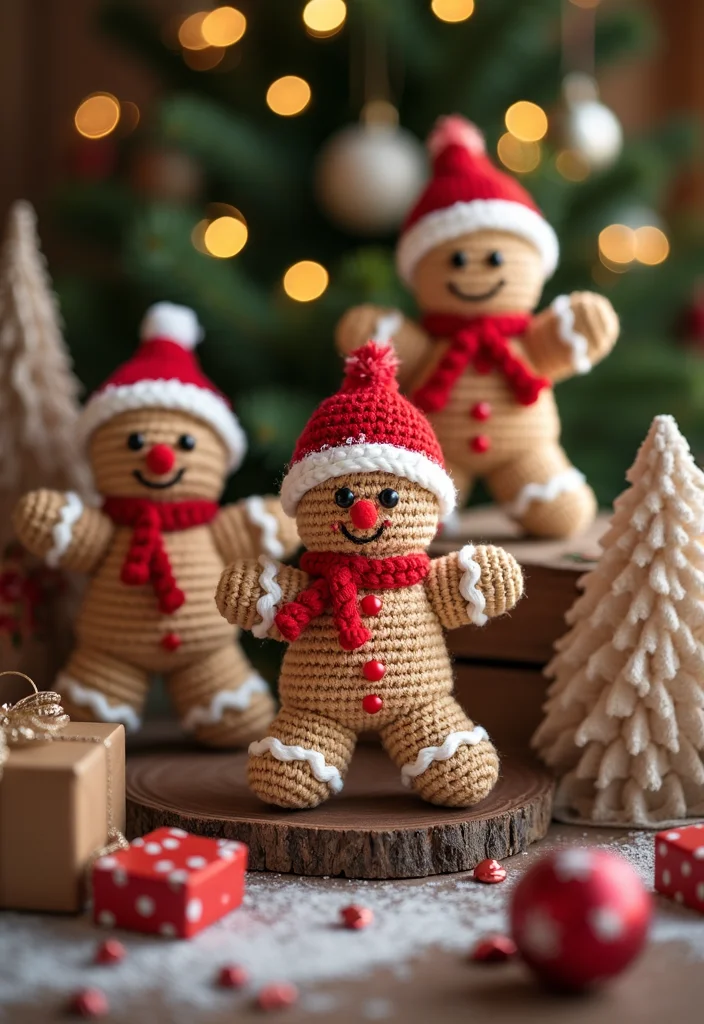 Essential Guide to Christmas Crochet Patterns Free: 25 Festive Visual Inspirations - 10. Adorable Gingerbread Men Ornaments