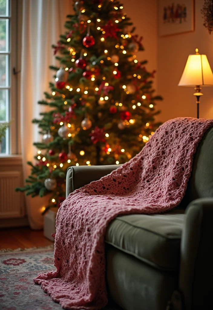 Essential Guide to Christmas Crochet Patterns Free: 25 Festive Visual Inspirations - 11. Cozy Christmas Blanket