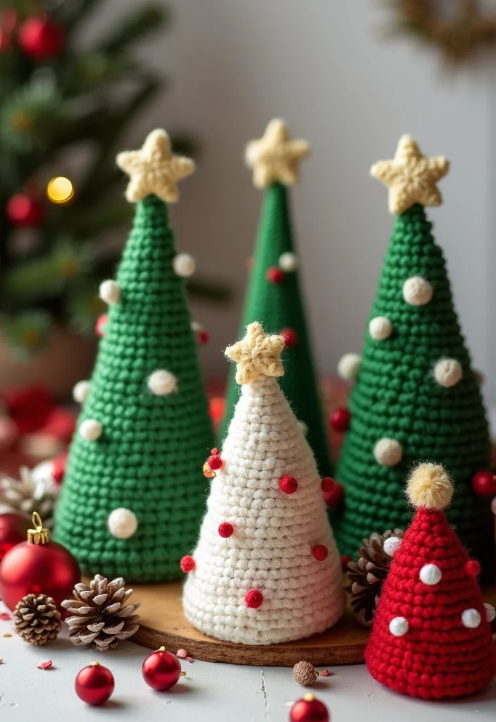 Essential Guide to Christmas Crochet Patterns Free: 25 Festive Visual Inspirations - 22. DIY Christmas Tree Cones