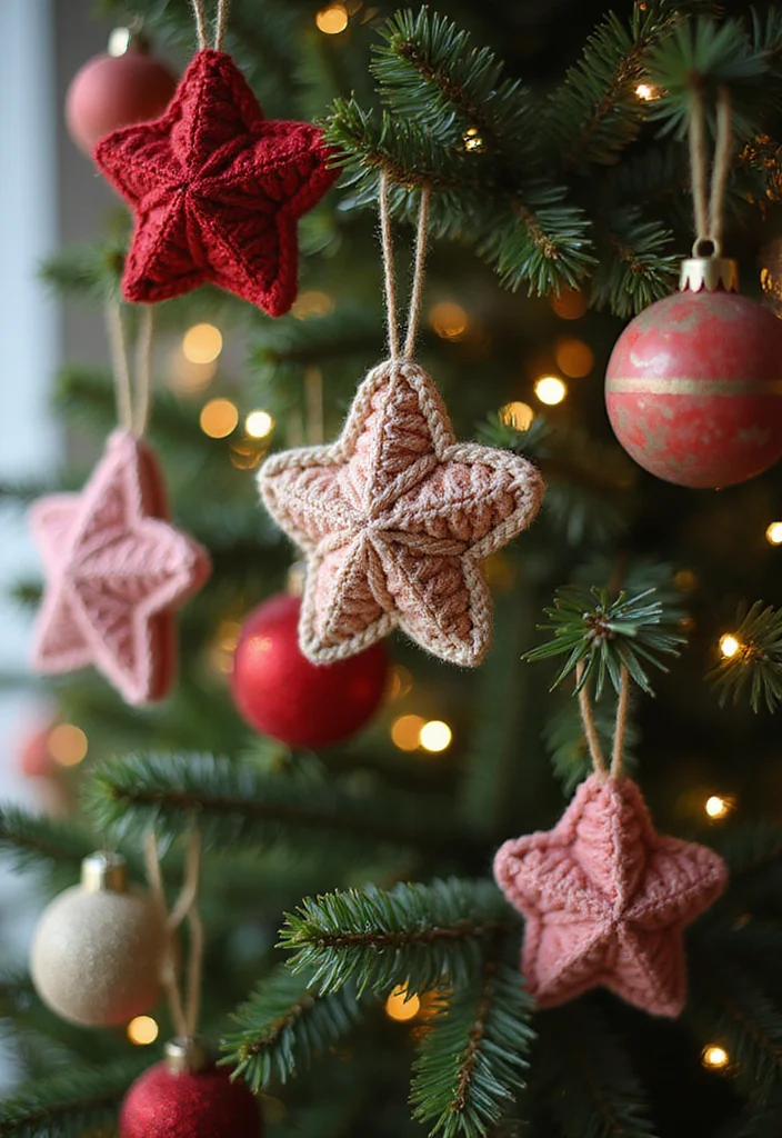 Essential Guide to Christmas Crochet Patterns Free: 25 Festive Visual Inspirations - 9. Handmade Star Ornaments