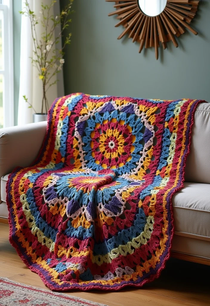 Essential Guide to Crochet Afghan Patterns Free: 23 Cozy Visual Inspirations - 8. Mosaic Crochet Afghan