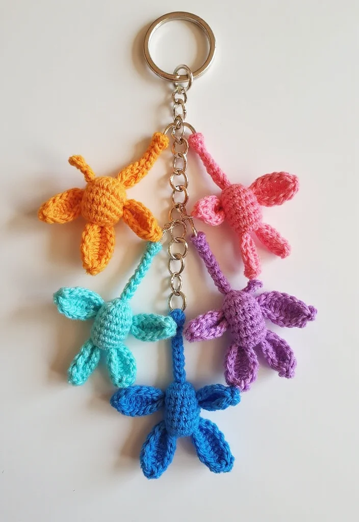 Essential Guide to Crochet Butterfly Free Pattern Showcasing 23 Colorful Visual Inspirations - 16. Butterfly Keychains: Everyday Accessibility