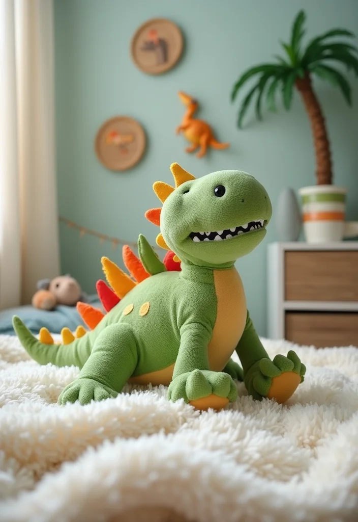 Essential Guide to Crochet Lovey Free Patterns: 20 Sweet Visual Inspirations - 4. Friendly Dinosaur Lovey