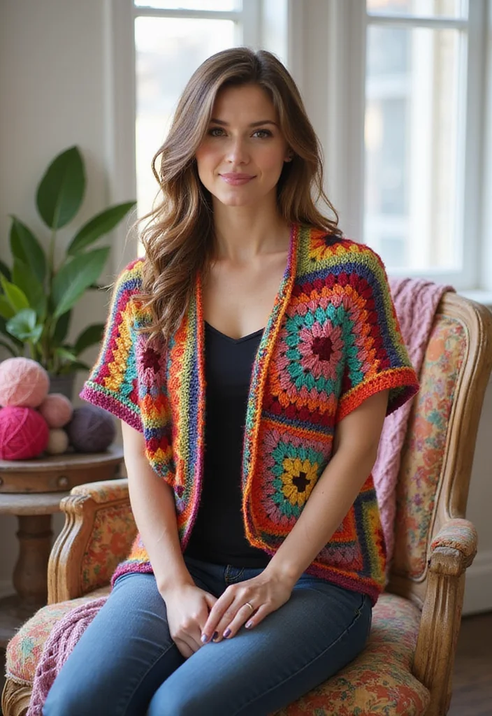 Essential Guide to Crochet Shrug Pattern Free with 20 Cozy Craft Inspirations - 1. The Classic Granny Square Shrug