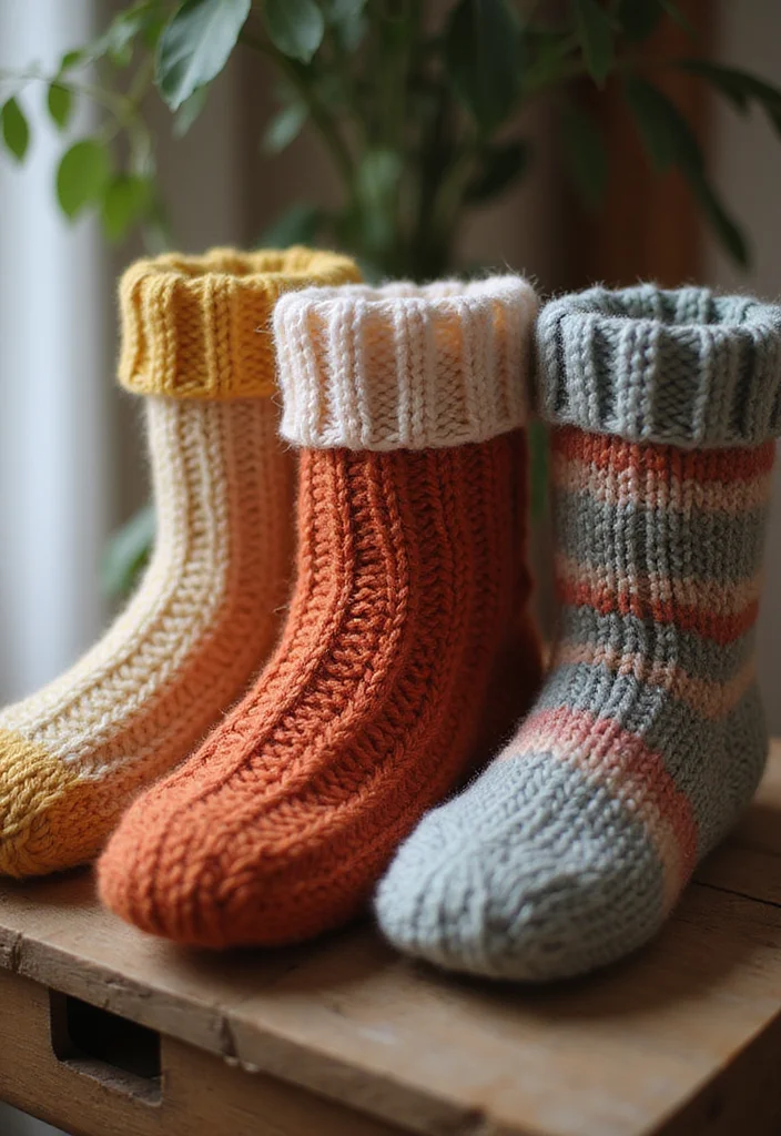 Essential Guide to Crochet Socks: 22 Cozy Craft Inspirations - 13. Combining Knitting and Crochet for Unique Designs