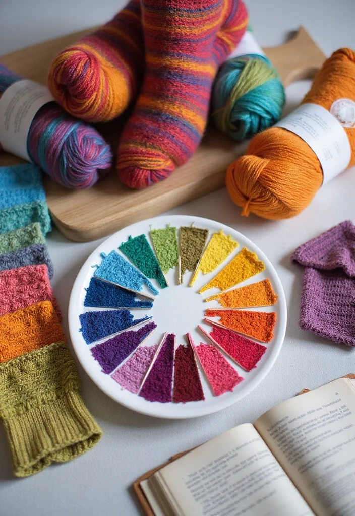 Essential Guide to Crochet Socks: 22 Cozy Craft Inspirations - 5. Color Theory for Crocheted Socks