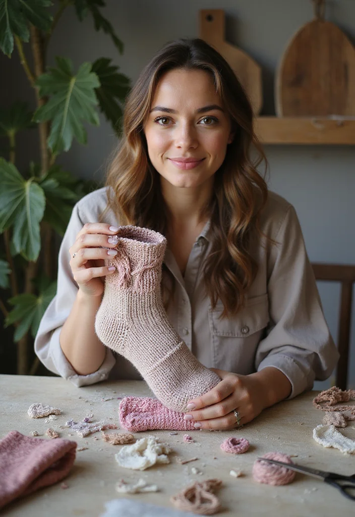 Essential Guide to Crochet Socks: 22 Cozy Craft Inspirations - 7. Upcycling and Recycling in Crochet
