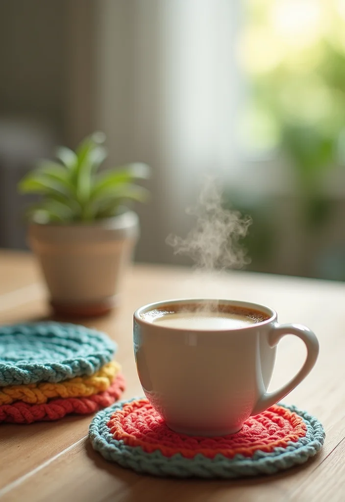 Essential Guide to Easy Beginner Crochet Patterns Featuring 22 Simple Visual Inspirations - 2. Simple Crochet Coasters