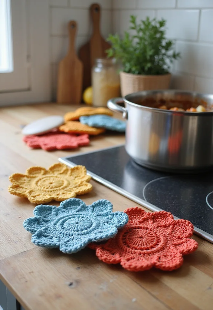 Essential Guide to Easy Beginner Crochet Patterns Featuring 22 Simple Visual Inspirations - 8. Stylish Crochet Hot Pads