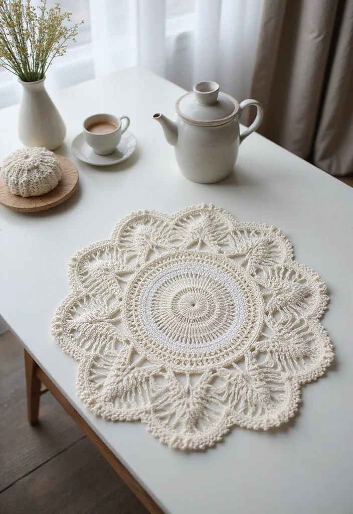 Essential Guide to Free Crochet Doily Patterns: 22 Delicate Craft Inspirations - 20. Minimalist Designs