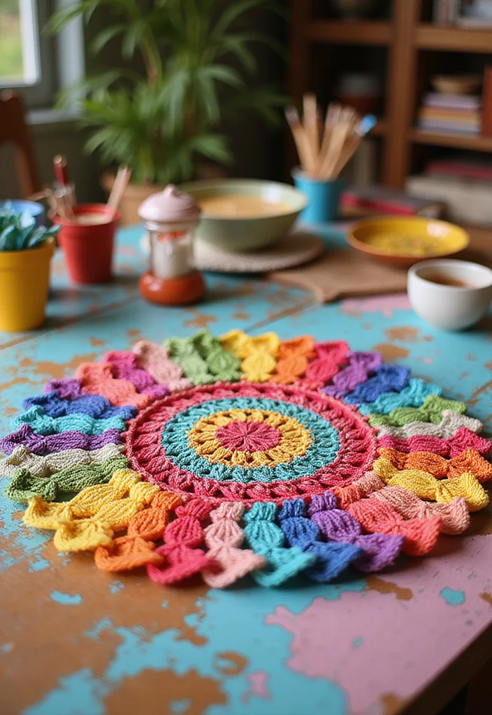 Essential Guide to Free Crochet Doily Patterns: 22 Delicate Craft Inspirations - 21. Multi-Color Doilies