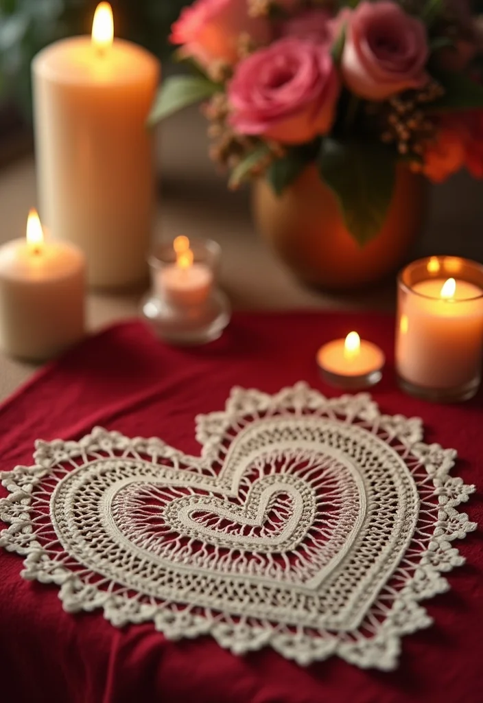 Essential Guide to Free Crochet Doily Patterns: 22 Delicate Craft Inspirations - 9. Heart-Shaped Doily