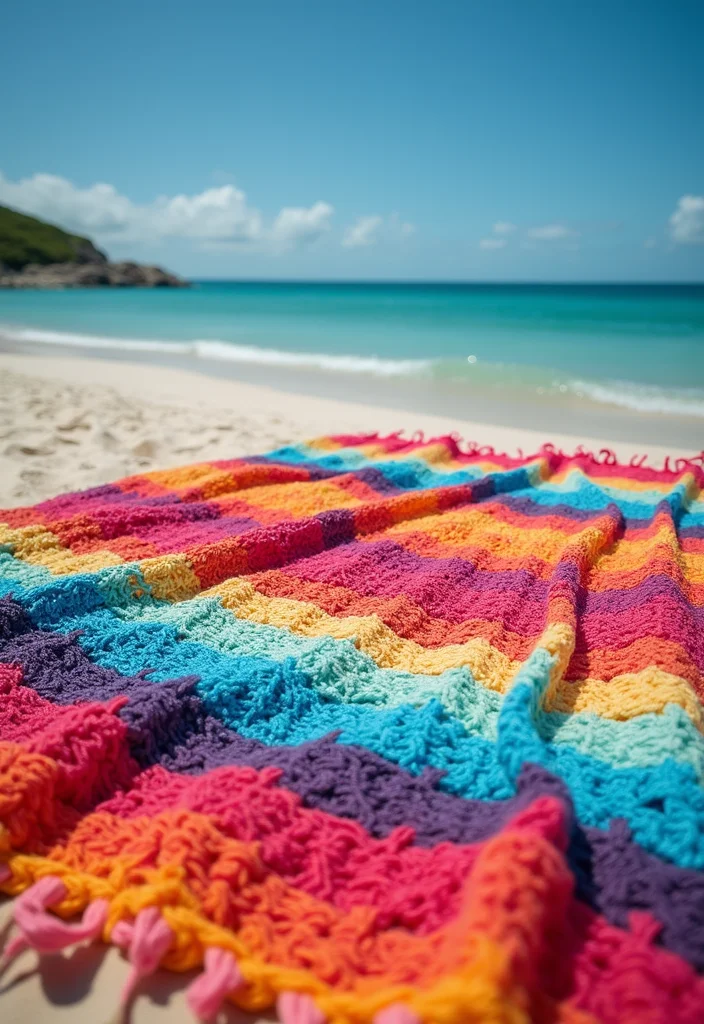 Friendly Guide to Crochet Blanket Patterns Free: Featuring 24 Creative Visual Inspirations - 10. Color Pop Blanket