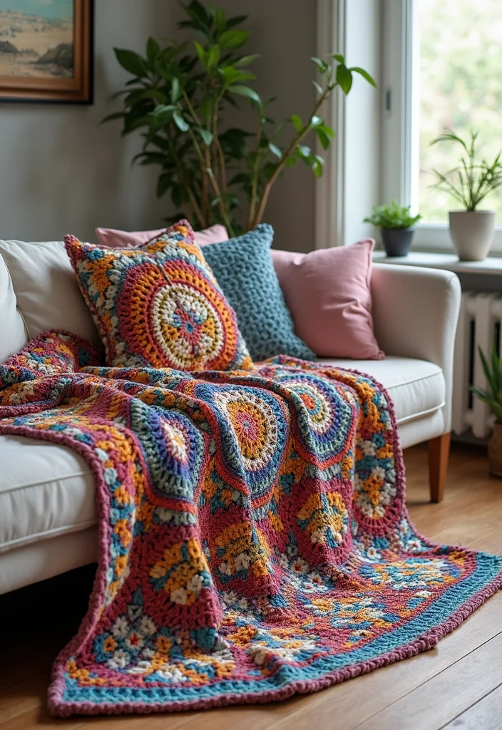 Friendly Guide to Crochet Blanket Patterns Free: Featuring 24 Creative Visual Inspirations - 12. Mosaic Crochet Blanket