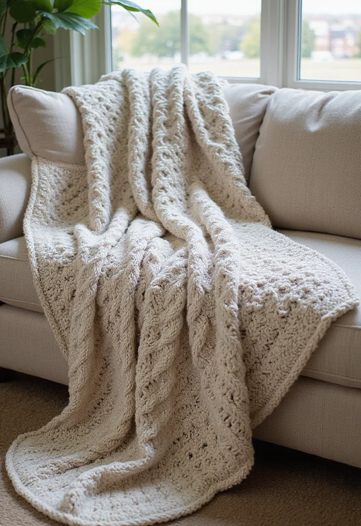 Friendly Guide to Crochet Blanket Patterns Free: Featuring 24 Creative Visual Inspirations - 13. The Twisted Cables Blanket