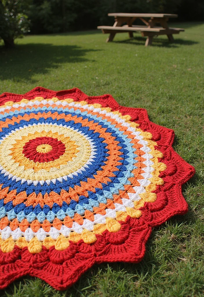 Friendly Guide to Crochet Blanket Patterns Free: Featuring 24 Creative Visual Inspirations - 15. The Sunburst Blanket