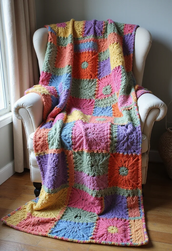 Friendly Guide to Crochet Blanket Patterns Free: Featuring 24 Creative Visual Inspirations - 22. The Patchwork Throw