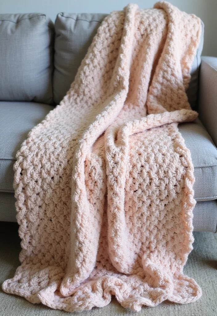 Friendly Guide to Crochet Blanket Patterns Free: Featuring 24 Creative Visual Inspirations - 5. Simple Shell Stitch Blanket