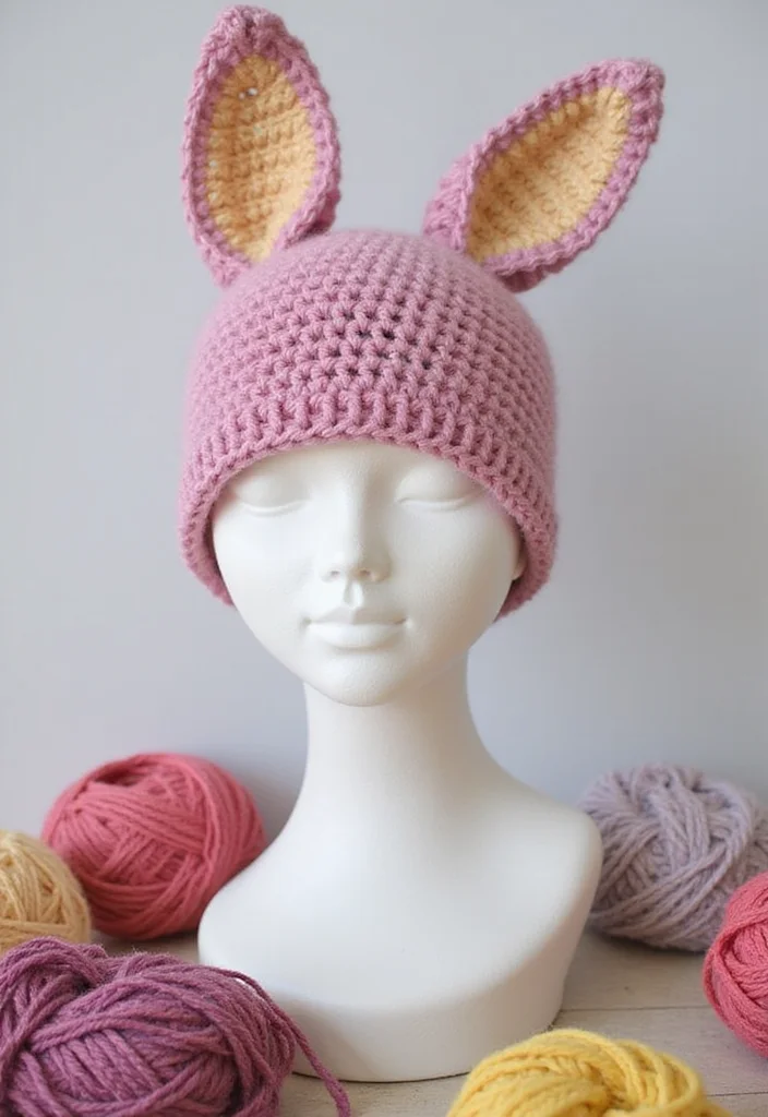 Friendly Guide to Crochet Bunny Pattern Free: Showcasing 24 Charming Visual Inspirations - 11. Bunny Hat