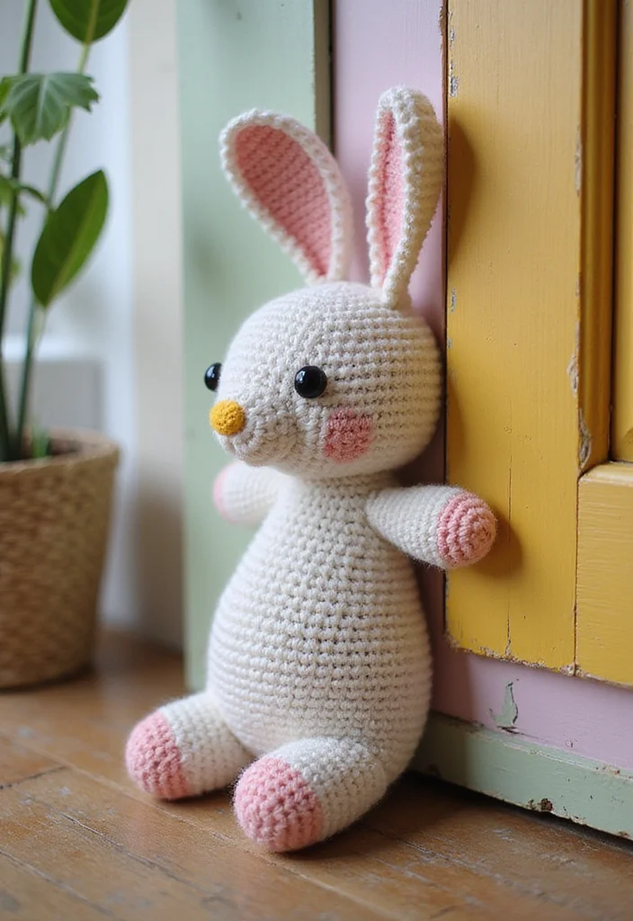 Friendly Guide to Crochet Bunny Pattern Free: Showcasing 24 Charming Visual Inspirations - 12. Bunny Doorstop