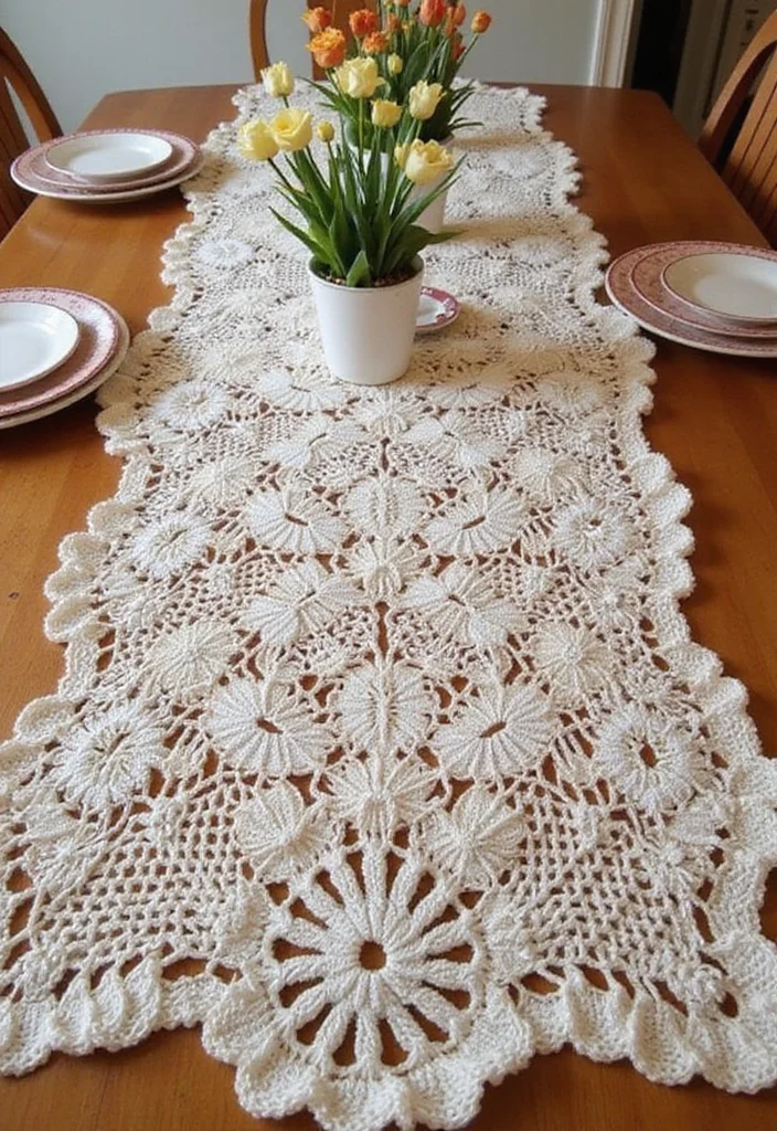 Friendly Guide to Crochet Bunny Pattern Free: Showcasing 24 Charming Visual Inspirations - 18. Bunny Table Runner