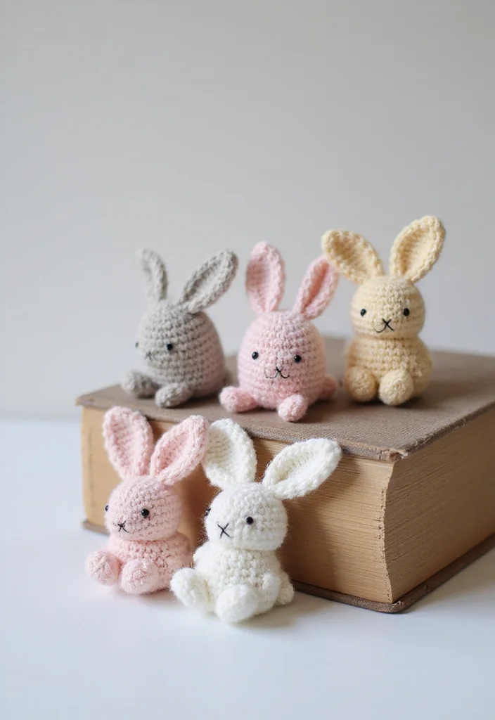 Friendly Guide to Crochet Bunny Pattern Free: Showcasing 24 Charming Visual Inspirations - 19. Bunny Bookmarks