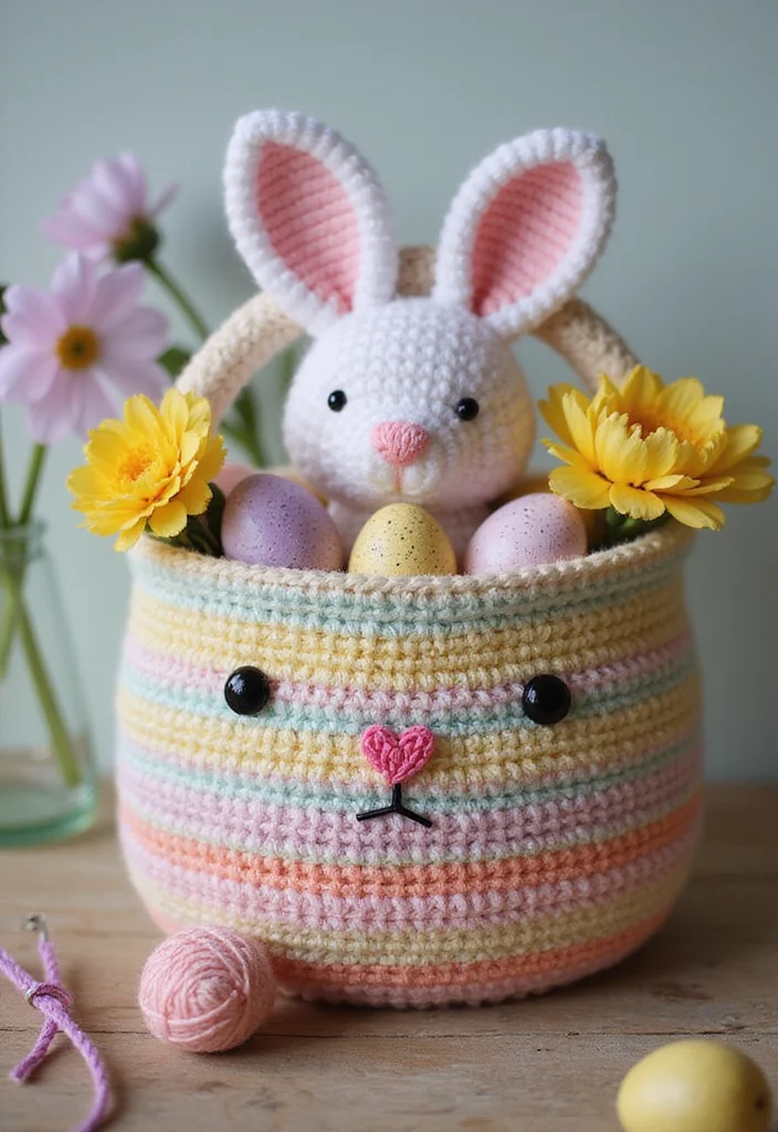 Friendly Guide to Crochet Bunny Pattern Free: Showcasing 24 Charming Visual Inspirations - 2. Bunny Basket