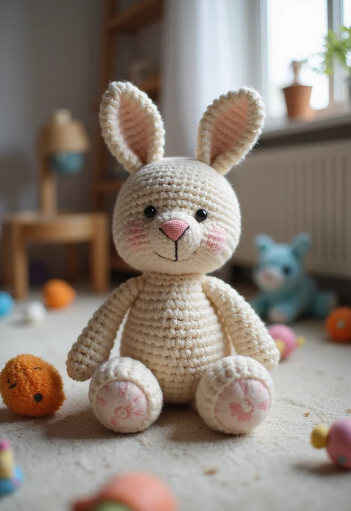 Friendly Guide to Crochet Bunny Pattern Free: Showcasing 24 Charming Visual Inspirations - 20. Bunny Stuffed Animal