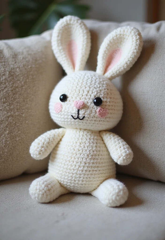 Friendly Guide to Crochet Bunny Pattern Free: Showcasing 24 Charming Visual Inspirations - 5. Crochet Bunny Pillow