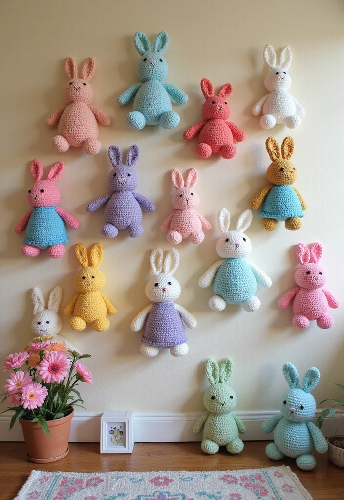 Friendly Guide to Crochet Bunny Pattern Free: Showcasing 24 Charming Visual Inspirations - 9. Bunny Wall Art