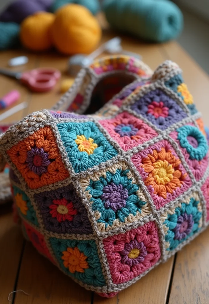 Friendly Guide to Crochet Granny Square Bag with 21 Creative Craft Inspirations - 1. Classic Granny Square Bag