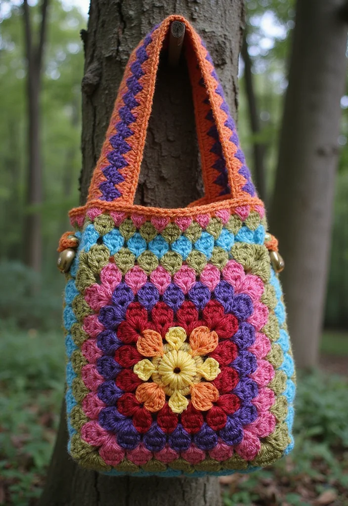 Friendly Guide to Crochet Granny Square Bag with 21 Creative Craft Inspirations - 11. Granny Square Cosplay Bag