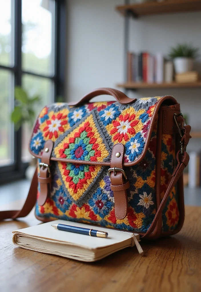 Friendly Guide to Crochet Granny Square Bag with 21 Creative Craft Inspirations - 16. Granny Square Satchel