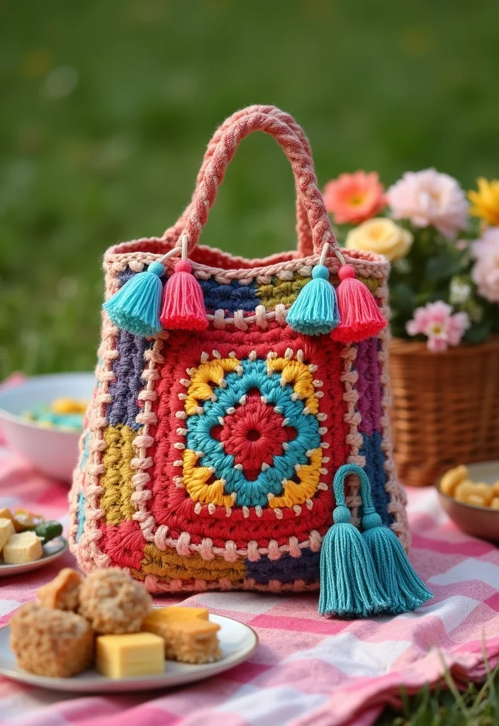 Friendly Guide to Crochet Granny Square Bag with 21 Creative Craft Inspirations - 4. Festival-Inspired Granny Square Bag