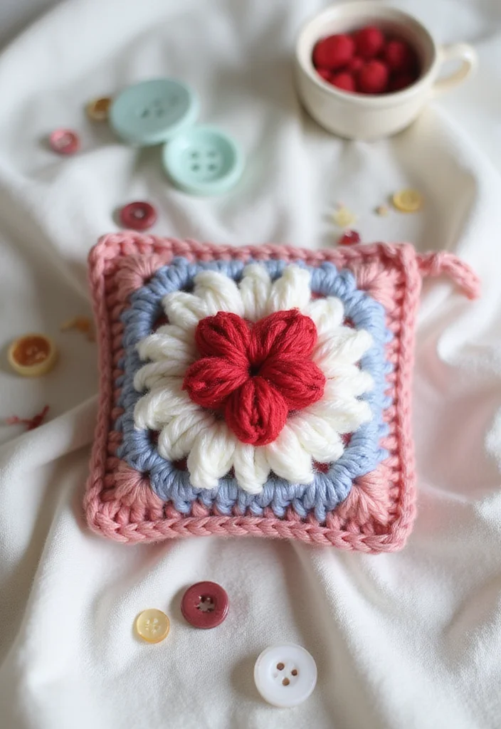 Friendly Guide to Crochet Granny Square Bag with 21 Creative Craft Inspirations - 5. Mini Granny Square Pouch