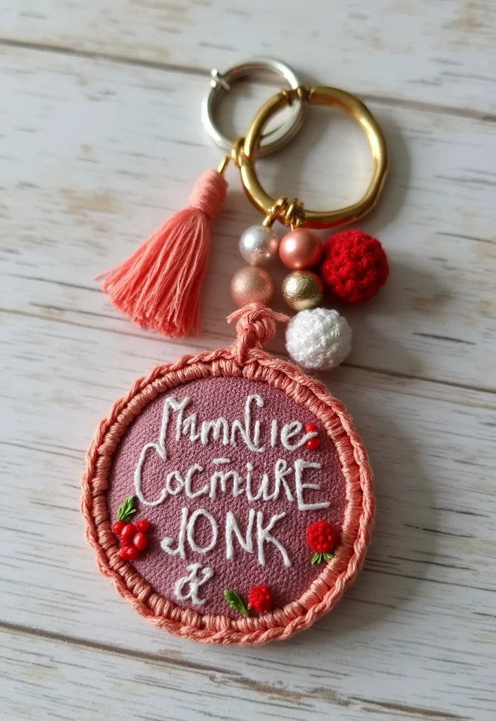 Friendly Guide to Crochet Keychain Pattern Free with 21 Cute and Practical Inspirations - 10. Inspirational Quote Keychain