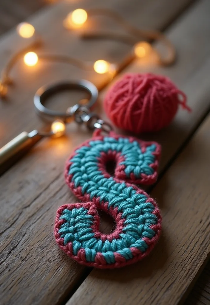 Friendly Guide to Crochet Keychain Pattern Free with 21 Cute and Practical Inspirations - 13. Personalized Initial Keychain