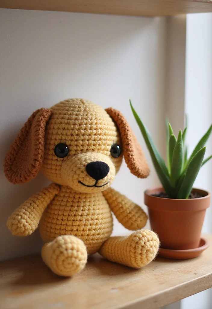 Friendly Guide to Crochet Plushies Pattern Free with 21 Cute Visual Inspirations - 2. Playful Puppy Plushie