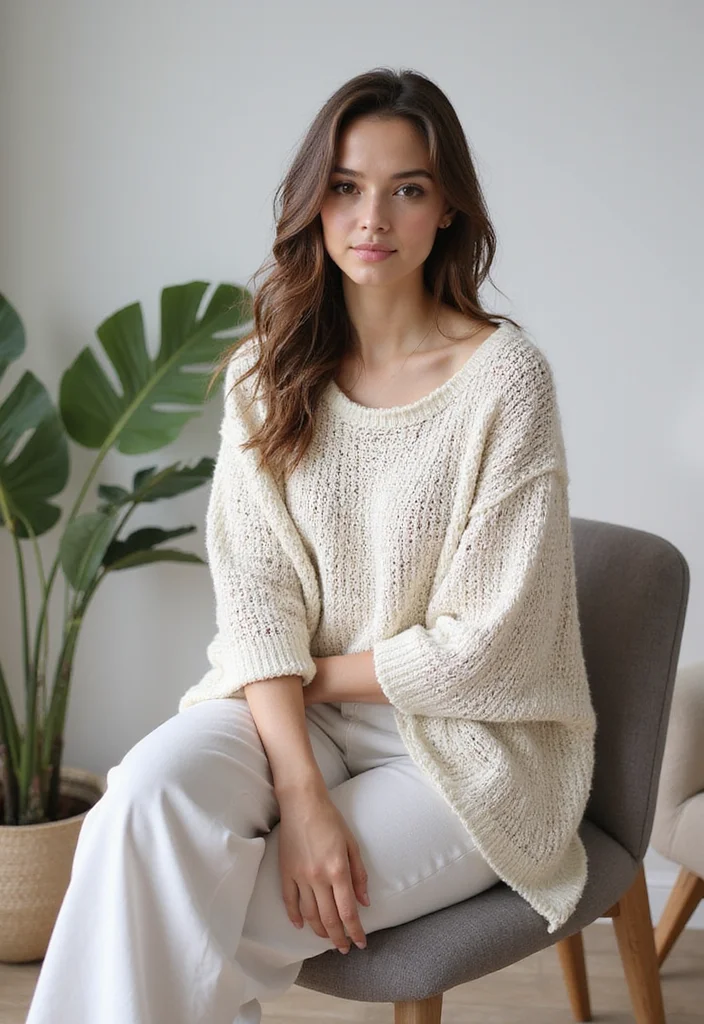 Friendly Guide to Crochet Poncho: Free Patterns Featuring 24 Stylish Visual Inspirations - 8. Minimalist Design