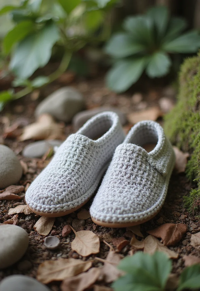 Friendly Guide to Crochet Slippers: 21 Comfortable Craft Inspirations - 3. Eco-Friendly Slippers with Recycled Yarn