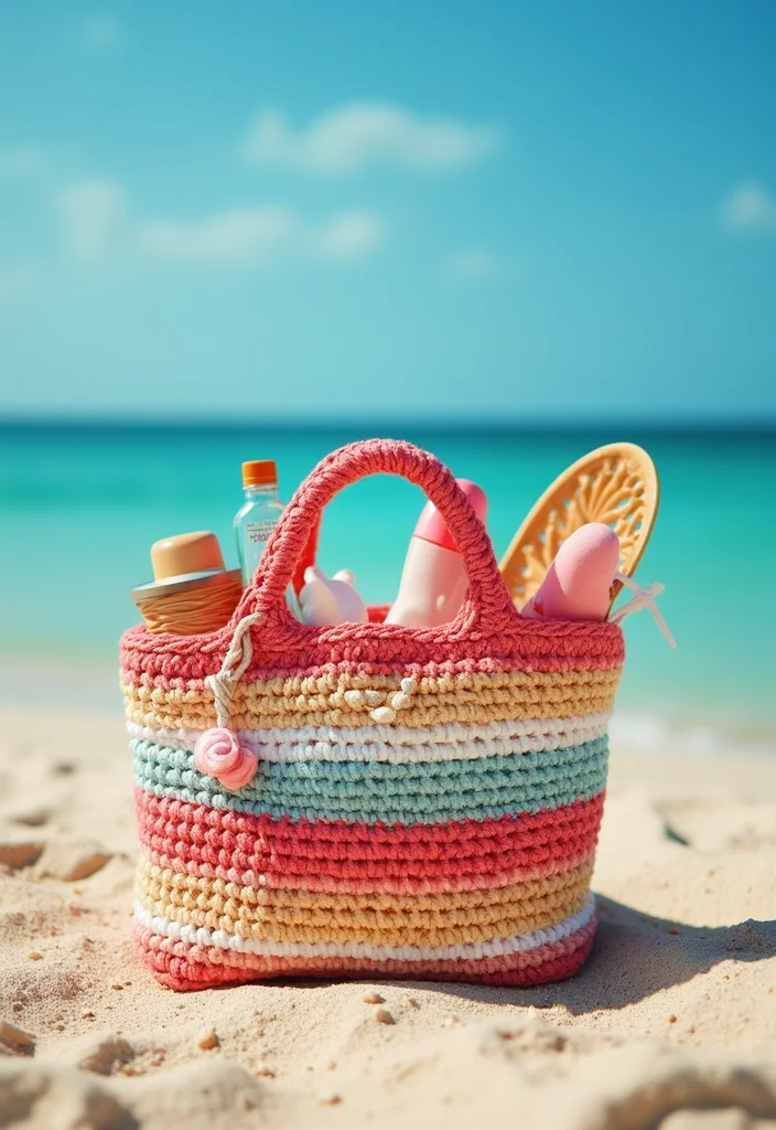 Friendly Guide to Crochet Top Pattern Free with 23 Stylish Craft Inspirations - 15. Crochet Beach Bag