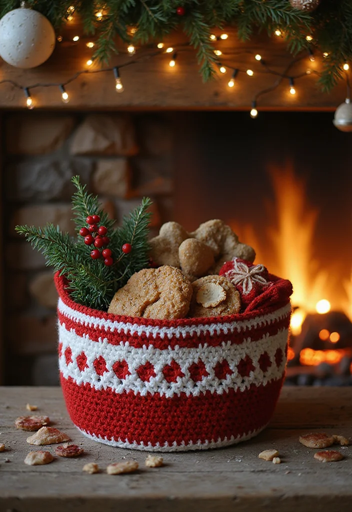 Helpful Guide to Crochet Basket Pattern Free Featuring 23 Practical Craft Inspirations - 10. Holiday-Themed Basket