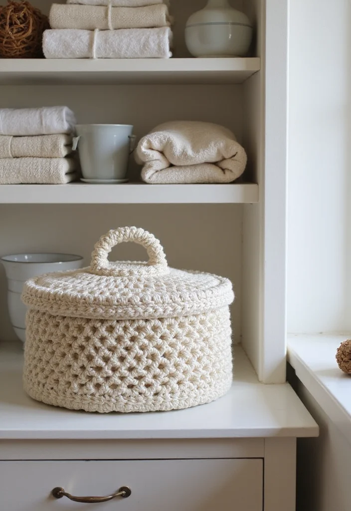 Helpful Guide to Crochet Basket Pattern Free Featuring 23 Practical Craft Inspirations - 13. Crochet Basket with Lid