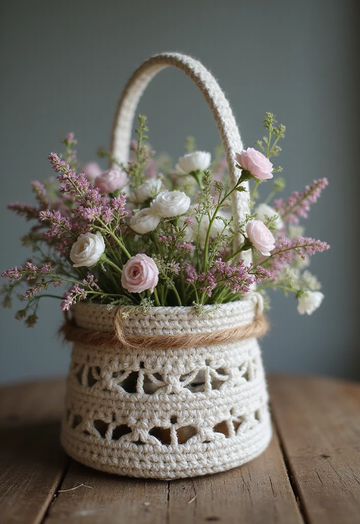 Helpful Guide to Crochet Basket Pattern Free Featuring 23 Practical Craft Inspirations - 17. Vintage-Inspired Crochet Basket